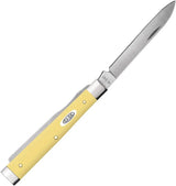 Case Cutlery Baby Doc Yellow Synthetic Pocket Knife for Collectors 2.88 Inch Closed Stonewash Spear and Spatula Blades by Case Cutlery
