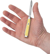 Case Cutlery Baby Doc Yellow Synthetic Pocket Knife for Collectors 2.88 Inch Closed Stonewash Spear and Spatula Blades by Case Cutlery