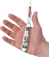 Case Cutlery Sportsman Trapper Elk Artwork Inlay Knife With Natural Bone Handle And Stainless Blades by Case Cutlery