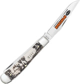 Case Cutlery Sportsman Trapper Elk Artwork Inlay Knife With Natural Bone Handle And Stainless Blades by Case Cutlery