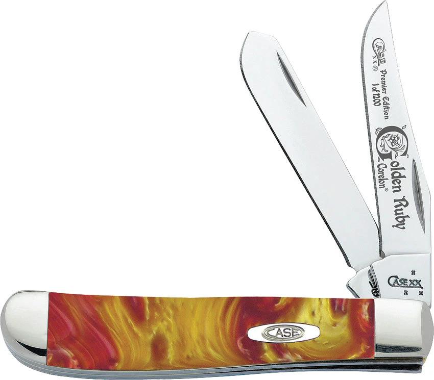 Case Cutlery Mini Golden Ruby Trapper 9207GR by Case Cutlery