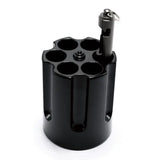 Caliber Gourmet Revolver Pen Holder Black Premium Solid Aluminum Desk Organizer For Office Enthusiasts by Caliber Gourmet