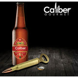 Caliber Gourmet 50 Caliber Bottle Opener Gold Finish Stainless Steel For Gun Enthusiasts by Caliber Gourmet