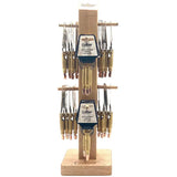 Caliber Gourmet Bullet Whistle Keychain Display Set for Retailers, Wooden Countertop Stand, 20 Bottle Opener Keychains by Caliber Gourmet