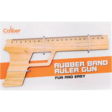 Caliber Gourmet Rubber Band Ruler Gun CBG1051 Durable Wood Tool With Inch And Centimeter Scales For DIYers by Caliber Gourmet