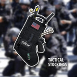 Caliber Gourmet Tactical Stocking Black For Hunters Durable Nylon With Hook And Loop Patches by Caliber Gourmet