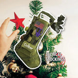 Caliber Gourmet Tactical Stocking OD Green 19x8.5 Durable Nylon With Attachments For Hunting And Shooting Enthusiasts by Caliber Gourmet