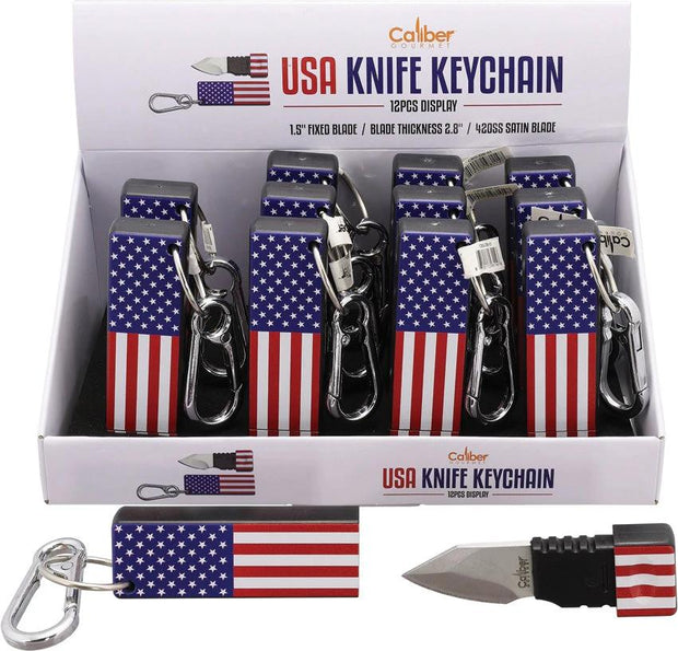 Caliber Gourmet USA Keychain Knife 12 Pack CBG98114 by Caliber Gourmet