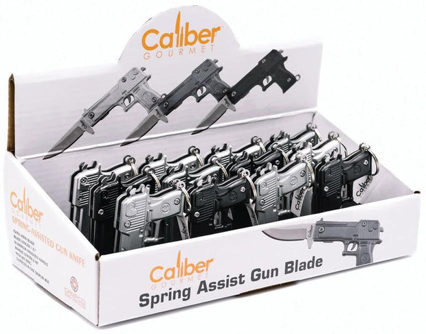 Caliber Gourmet Gun Knife Keychain Display CBG-DB-02 by Caliber Gourmet
