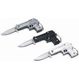 Caliber Gourmet Gun Knife Keychain Display 12 Knife Set With Assisted Opening Linerlock Satin Blades For EDC Enthusiasts by Caliber Gourmet