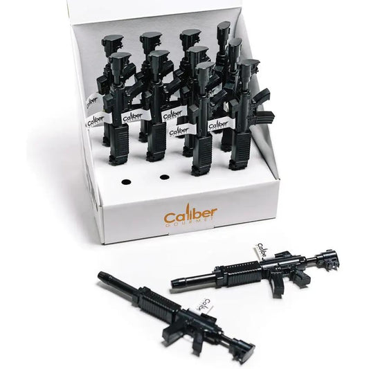 Caliber Gourmet AR Pen Display 5 Inch Black Rifle Pen With 0.7mm Blue Ink Box Of 12 Desk Countertop Display by Caliber Gourmet