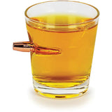 Caliber Gourmet Bullet Shot Glass 2 Oz Hand Blown Glass With Faux 50 Cal Bullet For Gun Enthusiasts by Caliber Gourmet