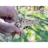 Caliber Gourmet Rubber Band Gun Puzzle 97 Piece 3D Wooden Handgun Replica With Movable Mechanisms Ages 10 And Up by Caliber Gourmet