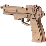 Caliber Gourmet Rubber Band Gun Puzzle 97 Piece 3D Wooden Handgun Replica With Movable Mechanisms Ages 10 And Up by Caliber Gourmet