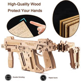 Caliber Gourmet Rubber Band Gun Puzzle Kit 3D Wooden Laser Cut No Glue Movable Mechanics For Teens And Adults by Caliber Gourmet