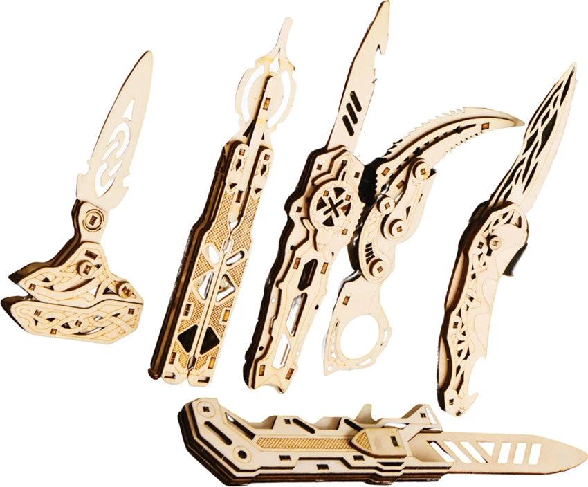 Caliber Gourmet Wood Knife Puzzle Set CBG-PZ-03K by Caliber Gourmet
