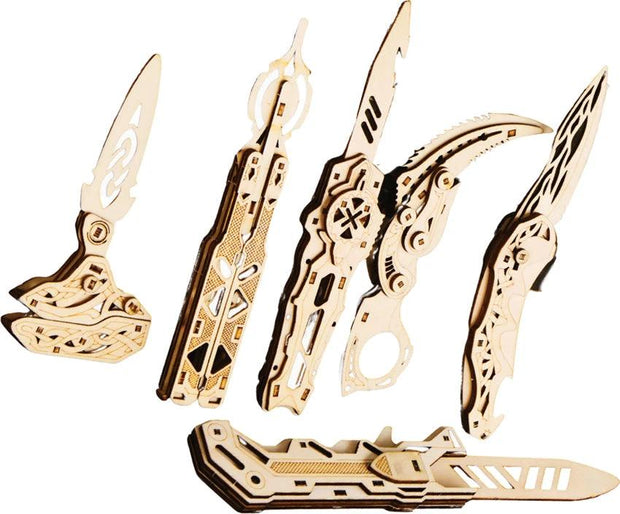 Caliber Gourmet Wood Knife Puzzle Set CBG-PZ-03K by Caliber Gourmet