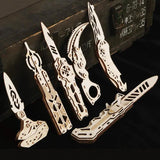 Caliber Gourmet Wood Knife Puzzle Set Six Laser Cut 3D Puzzles No Tools Needed Boxed Gift For Puzzle Lovers by Caliber Gourmet