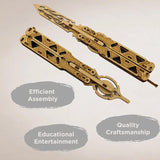 Caliber Gourmet Wood Knife Puzzle Set Six Laser Cut 3D Puzzles No Tools Needed Boxed Gift For Puzzle Lovers by Caliber Gourmet