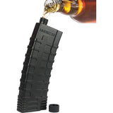 Caliber Gourmet Magazine Flask AR Style 6.4 Oz Screw Top Cap Black Plastic For Shooters by Caliber Gourmet