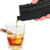 Caliber Gourmet Magazine Flask AR Style 6.4 Oz Screw Top Cap Black Plastic For Shooters by Caliber Gourmet