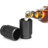 Caliber Gourmet Tactical Shot Glasses 2 Pc Set Hand Cast Aluminum 2 Oz Each With Zippered Pouch And Tube For Gear by Caliber Gourmet