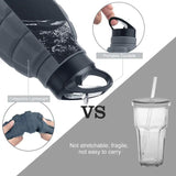 Caliber Gourmet Collapsible Grenade Bottle 580ml BPA Free Silicone With Dual Caps For Outdoor Adventurers by Caliber Gourmet