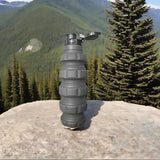Caliber Gourmet Collapsible Grenade Bottle 580ml BPA Free Silicone With Dual Caps For Outdoor Adventurers by Caliber Gourmet