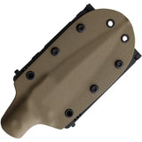 Curran Blades Javelin Fixed Blade Knife 5in Double Edge 80CrV2 Cerakote FDE Tan G10 Full Tang For Outdoorsmen by Curran Blades