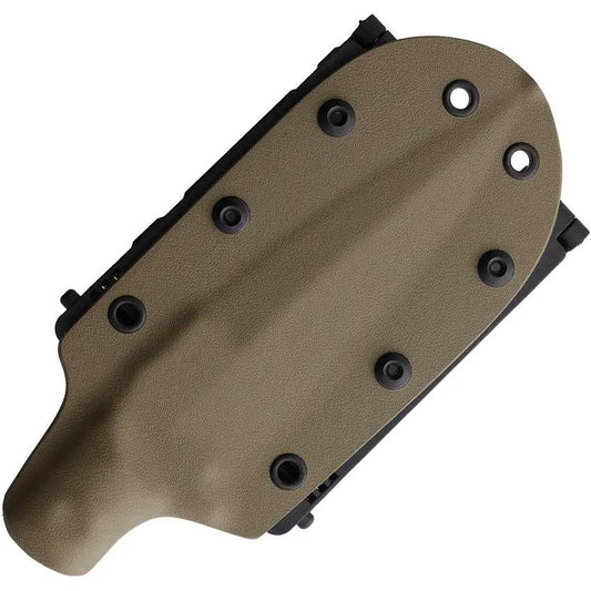 Curran Blades Javelin Fixed Blade Knife 5in Double Edge 80CrV2 Cerakote FDE Tan G10 Full Tang For Outdoorsmen by Curran Blades