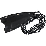 Combat Ready Neck Knife PK2790-2 Tactical EDC Full Tang 1.5 Inch Double Edge Blade Black Aluminum Handle Neck Sheath by Combat Ready