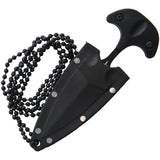 Combat Ready Neck Knife PK2790-2 Tactical EDC Full Tang 1.5 Inch Double Edge Blade Black Aluminum Handle Neck Sheath by Combat Ready