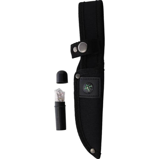 Combat Ready Survival Knife With Sawback Blade And Hollow Handle Survival Kit For Outdoor Enthusiasts Compass Sheath by Combat Ready