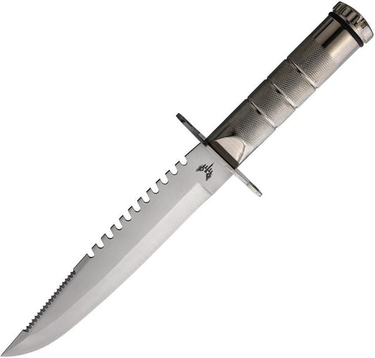 Combat Ready Large Survival Knife Silver CBR377 by Combat Ready