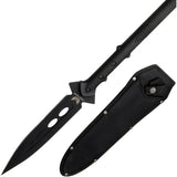 Combat Ready Spear Black CBR382 46.5in Stainless Blade Black Synthetic Handle Belt Sheath For Outdoorsmen Gift Tin by Combat Ready
