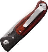 Cobratec Knives Baron Linerlock Knife For EDC Enthusiasts Satin 154CM Blade Pakkawood Handle Carbon Fiber Bolsters by Cobratec Knives