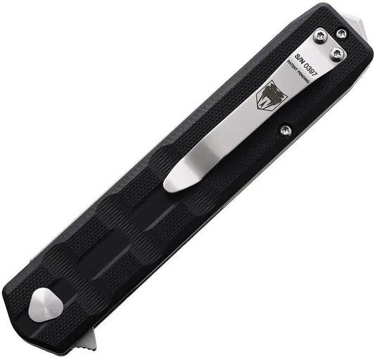 Cobratec Knives Kuzio Linerlock Black D2 Stonewash Blade Premium EDC Knife for Everyday Carry Enthusiasts by Cobratec Knives