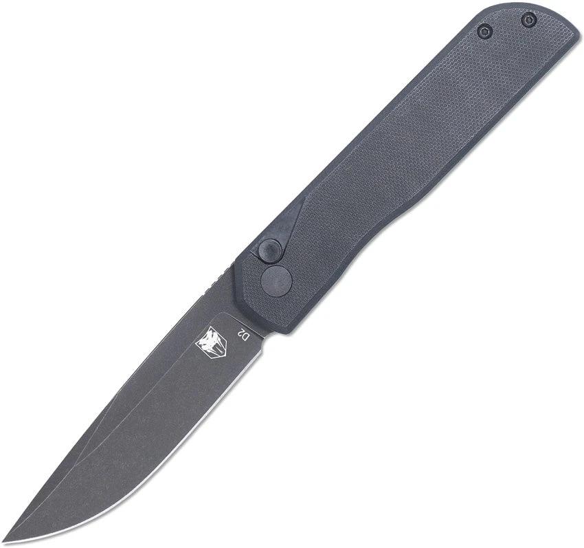Cobratec Knives Prowler Button Lock DP Blk CTPLRBLKBLDNS by Cobratec Knives