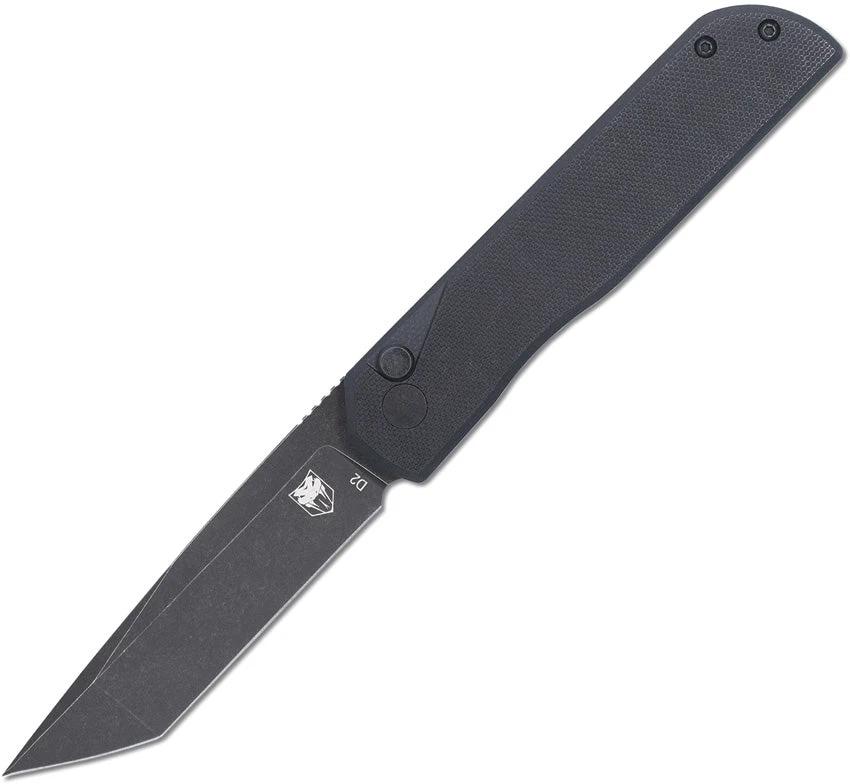 Cobratec Knives Prowler Button Lock Tant Blk CTPLRBLKBLTNS by Cobratec Knives