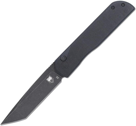 Cobratec Knives Prowler Button Lock Tant Blk CTPLRBLKBLTNS by Cobratec Knives