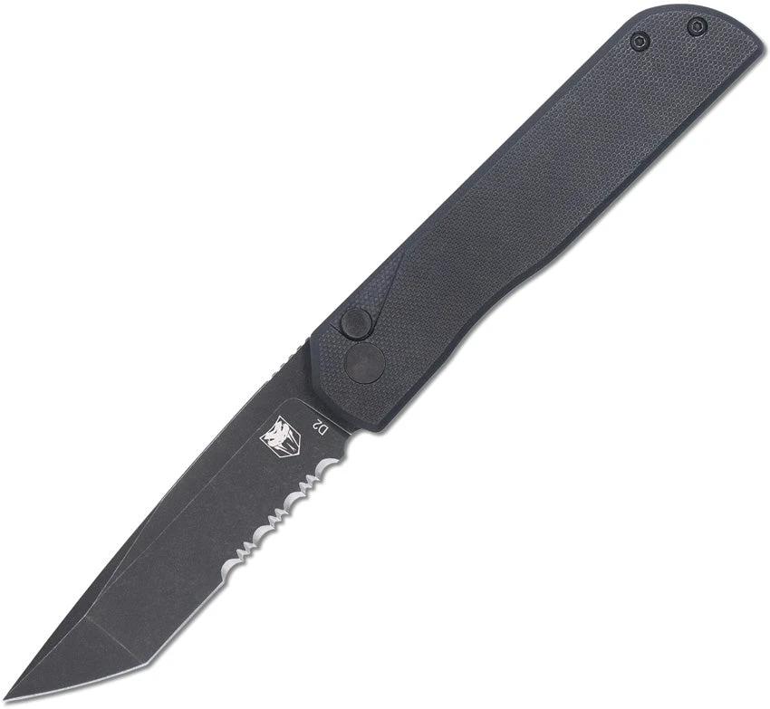 Cobratec Knives Prowler Button Lock Tant BlkPS CTPLRBLKBLTS by Cobratec Knives