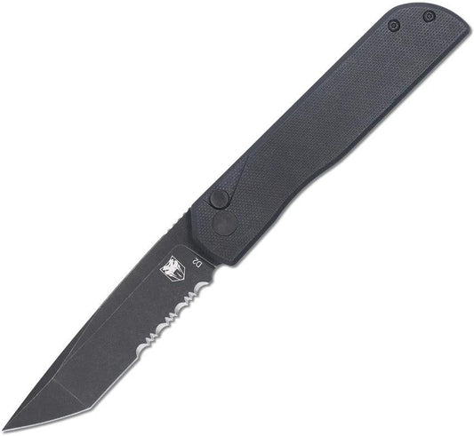 Cobratec Knives Prowler Button Lock Tant BlkPS CTPLRBLKBLTS by Cobratec Knives