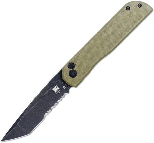 Cobratec Knives Prowler Button Lock Tant OD PS CTPLRODGBLTS by Cobratec Knives