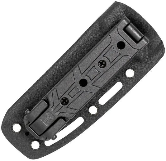 Cobratec Ringed Claymore Fixed Blade Knife 4In Dagger 14C28N Black Coated Full Tang Ring Paracord Sheath Tactical Fans by Cobratec Knives
