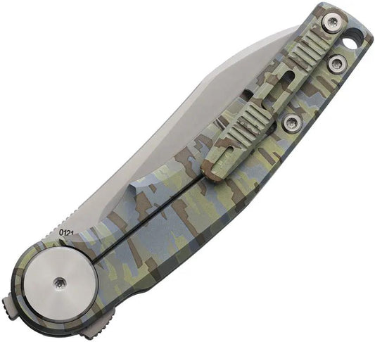 Cobratec Knives Rogue Framelock Dig Camo Titanium Handle Premium M390 Satin Blade For Tactical EDC Enthusiasts by Cobratec Knives