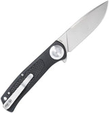 Cobratec Knives EDC Scout Button Lock Knife With Satin VG10 Blade Black Grivory Handle by Cobratec Knives
