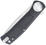 Cobratec Knives EDC Scout Button Lock Knife With Satin VG10 Blade Black Grivory Handle by Cobratec Knives