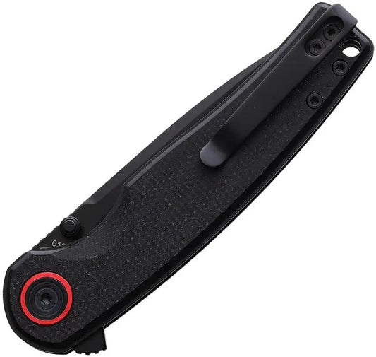 Cobratec Samson Linerlock Knife Black D2 Blade G10 Handle Extended Tang EDC Tactical by Cobratec Knives