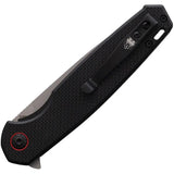 Cobratec Talon Linerlock Premium EDC Knife With Satin D2 Blade Black G10 Extended Tang Pocket Clip by Cobratec Knives