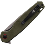 Cobratec Knives Talon Linerlock Knife OD Green G10 Handle D2 Satin Blade 3.13 Inch With Extended Tang EDC by Cobratec Knives